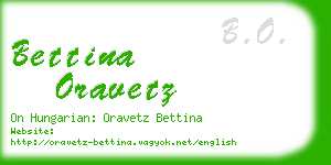 bettina oravetz business card